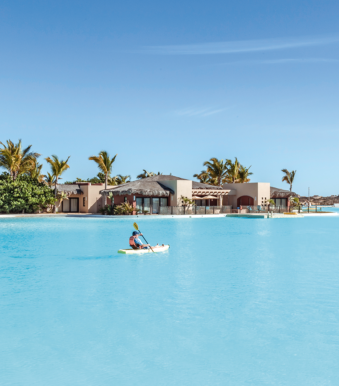 Crystal Lagoon and beachfront pools at Diamante